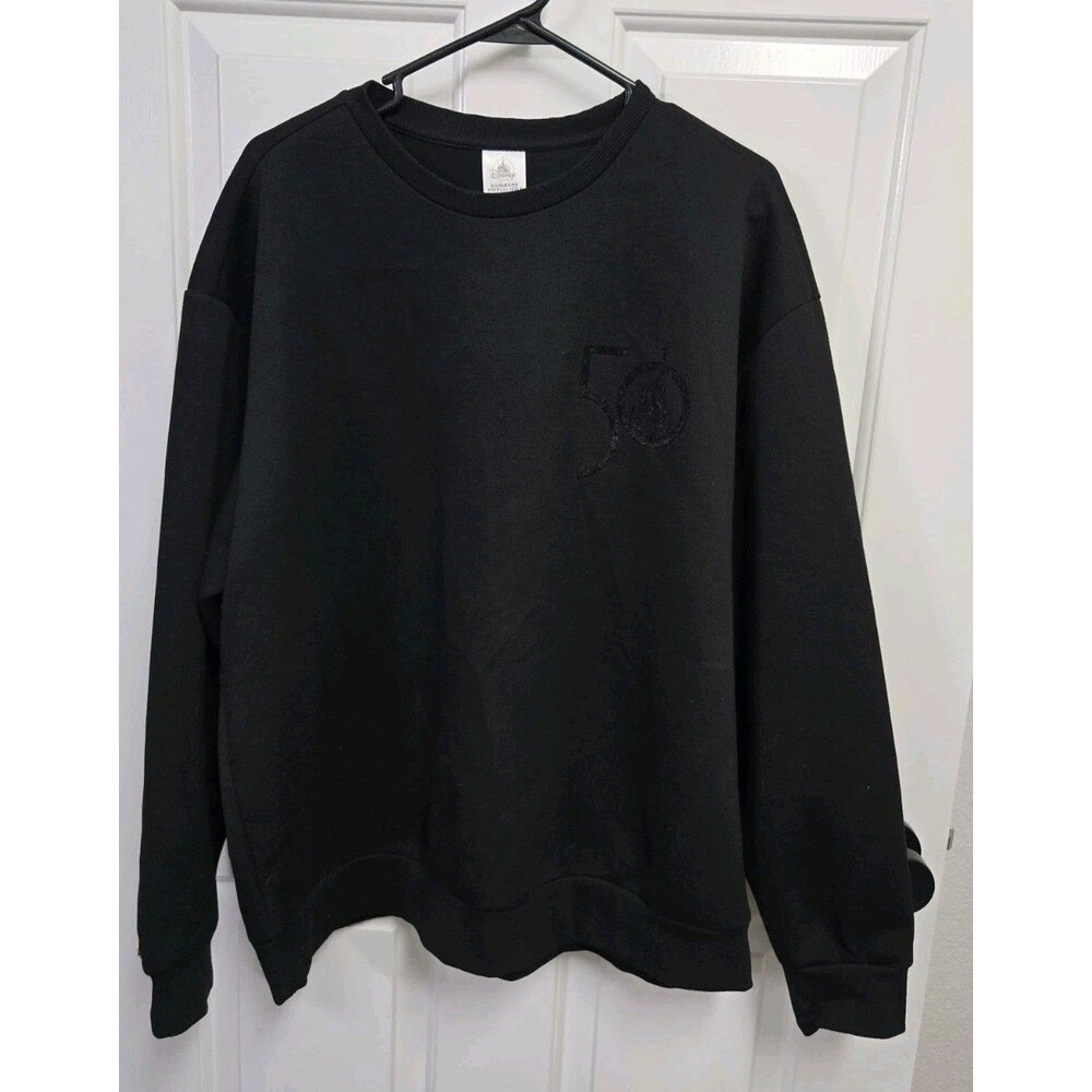 Walt Disney World 50th Anniversary Black Luxe Collection Sweatshirt Sweater XL